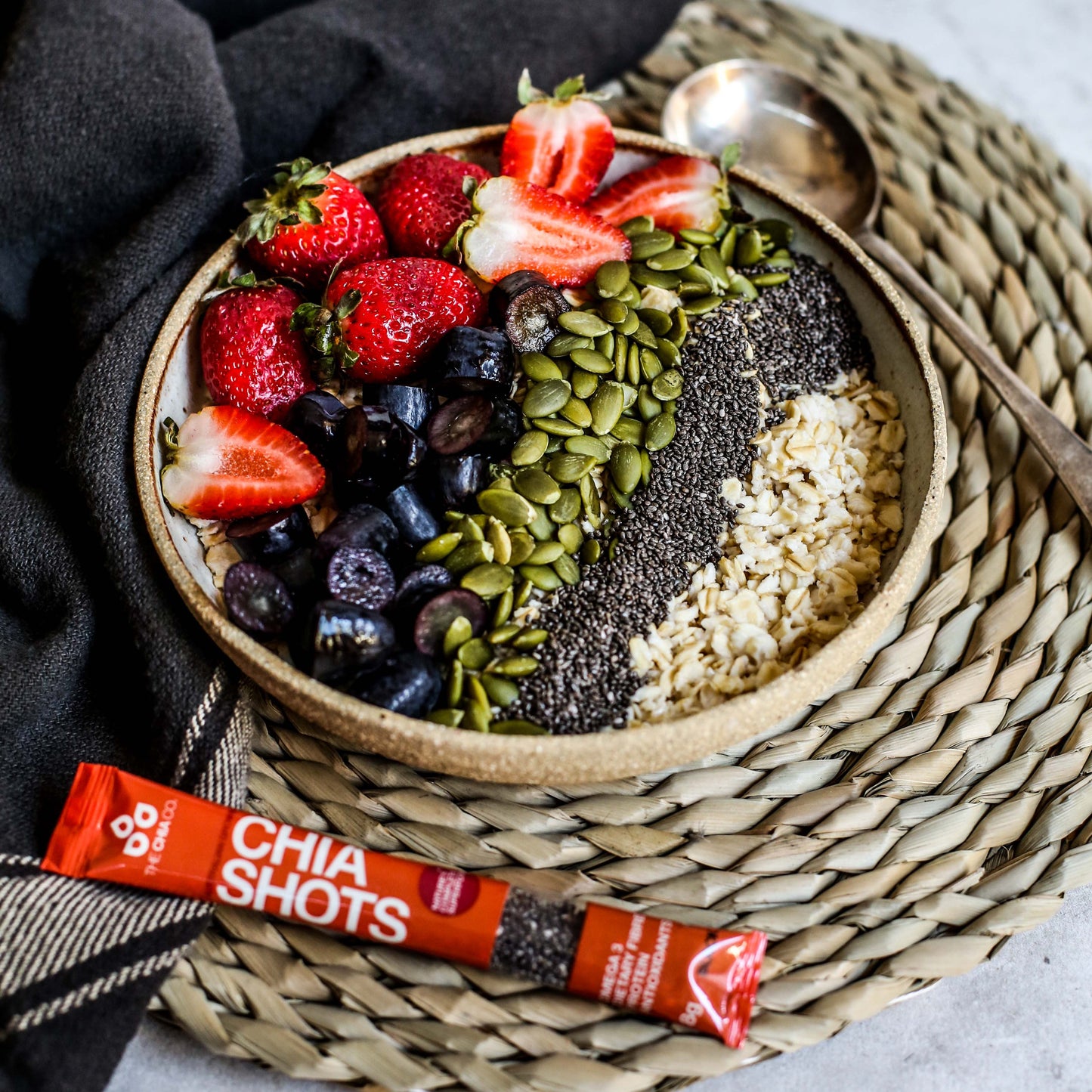 The Chia Co - Chia Shots Black & White 8g - GoodnessMe
